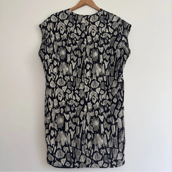 10 Crosby Derek Lamb Silk Black/off-white shirt Dress Size: 8 - Picture 2 of 6